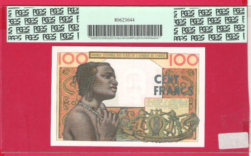 Sertifikat 100.Francs 1965 godina PCGS 50PPQ - Image 3