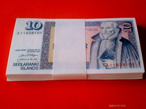100 Komada 10 Krone 1961 godina UNC