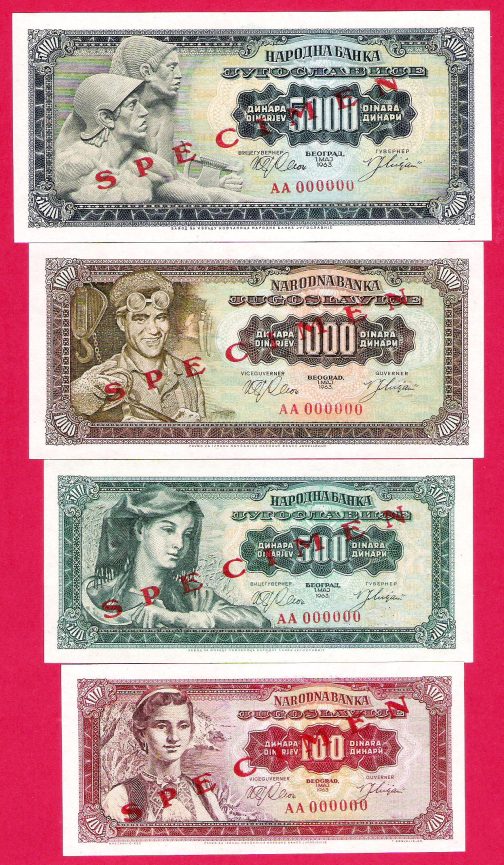 Specimen Komplet 1963 godina UNC