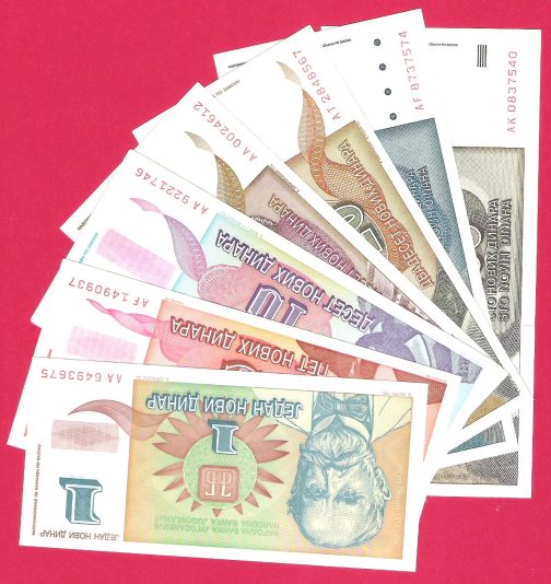 7x Novcanica sve novi dinari UNC - Image 3