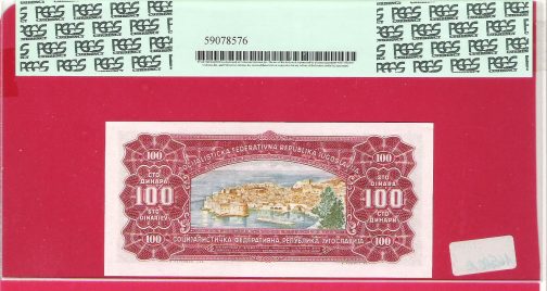 Sertifikst 100 dinara 1963 godina PCGS66PPQ - Image 3