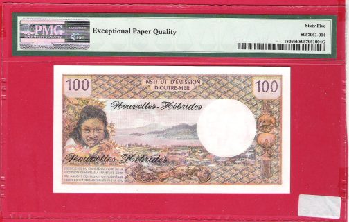 Sertifikat 100 Francs-1977 godina-PMG 65 - Image 2