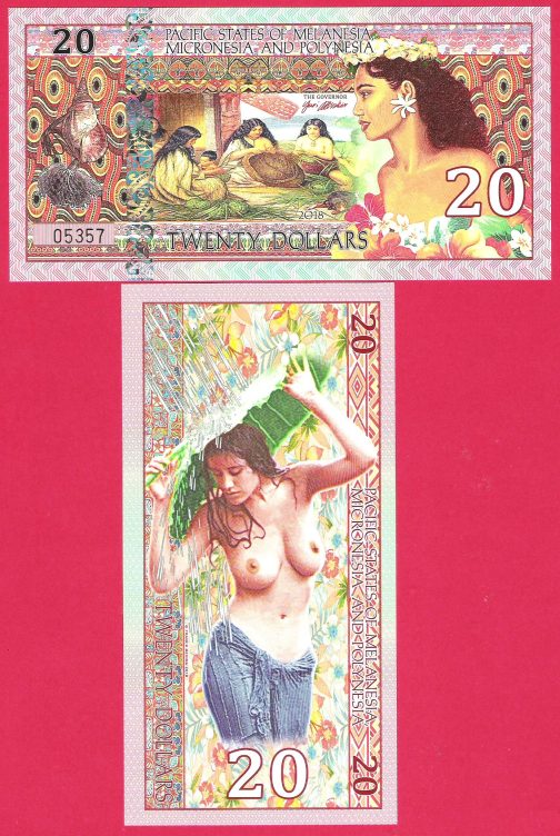 Polimer Pacific 20 dolar 2018 godina UNC