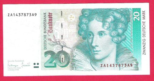 Nemacka- Zamenska-20 Maraka 1993 Godina UNC - Слика 2