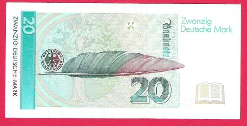 Nemacka- Zamenska-20 Maraka 1993 Godina UNC